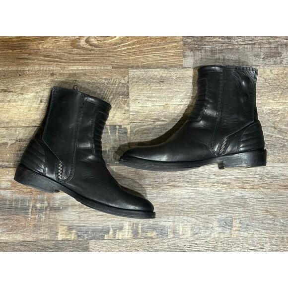 Women’s Surface to Air Designer Archival Luxury Motorcycle Biker Black Boots - Picture 4 of 9